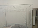 富俪姿蚊帐家用大床方便拆洗三开门拉链回型无底四方顶1.9长 浅蓝色【配防滑绳】帐纱是白色的 配1.2米床【长190宽120高160】 实拍图