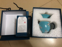 永丰源（auratic）夫人瓷水墨牡丹 7/8头陶瓷茶具套装 盖碗茶壶家用办公中式礼盒 茶漏 2头 实拍图