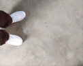 特步情侣板鞋潮流经典小白鞋运动鞋881219319851 白红-升级 44码 实拍图