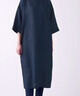 无印良品 MUJI 女式 法国亚麻水洗 七分袖连衣裙 412688 BCL06C1S 深藏青色 L 实拍图