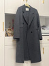 自巧（ZIQIAO）小个子正肩100%全羊毛双面呢大衣女2023冬季新款毛呢西装外套 浅棕灰 （100%绵羊毛） S (3码) 实拍图