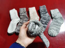 猫人35%羊毛袜男士袜子男秋冬季加厚保暖袜男中筒袜毛圈袜睡眠袜男5双 实拍图