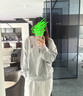 Teenie Weenie小熊春简约时尚美式运动卫衣学院风白色T恤上衣女装 浅灰色 M (165) 实拍图