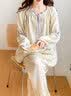 韩姿朵（Hanziduo）双层纱布棉纱情侣睡衣女春秋款纯棉麻长袖夏泡泡纱婴儿棉男家居服 3221女 M 实拍图