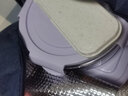 畅安 微波炉加热饭盒冰箱保鲜盒玻璃碗上班族学生带饭便当盒密封餐盒 熏衣紫三隔960+圆660ml+包+餐具 实拍图