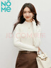NOME半高领德绒打底衫女新款保暖内衣加绒发热上衣秋冬季 白色 L 实拍图
