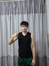 浪莎（LangSha）背心男夏季冰丝薄款7A级抗菌无痕男士运动休闲跨栏打底衫3件装 实拍图