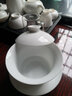 古德窑 纯白玉瓷盖碗茶杯 特大号三才碗陶瓷功夫茶具茶壶敬茶碗泡茶器 实拍图