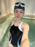普拉施pulassi泳衣女高级感莱卡大码竞速爆款游泳馆专用游泳衣 黑色 M 实拍图