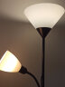 奥莱（AUROLITE） 北欧双头落地灯客厅沙发灯阅读子母灯落地灯卧室床头灯现代简约立式灯书房工作 典雅黑，配4.5W和10W灯泡 暖黄光 实拍图