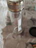 怡斯佳 双层玻璃杯保温水杯 办公室商务茶水分离杯 玻璃 男泡茶杯  便携式车载透明过滤水杯 定制刻字 银色320ml 360ml 实拍图