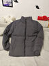 马登工装美式灰色太空棉卫衣无帽圆领空气层宽松打底长袖上衣男秋 深灰色 L 实拍图