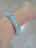 千载一玉石英岩玉手镯 女款正装金丝玉镯子天山翠镯子 浓郁飘花约55-56毫米 实拍图