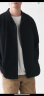 无印良品（MUJI）男女通用法兰绒 开领衬衫 无性别 男款女款 ACA71A1A 黑色 S-M 实拍图