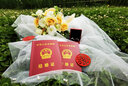缔晶头纱领证求婚时尚贝珠多层发梳头纱婚礼白色旅拍头饰仪式感 实拍图