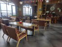 阿拉蕾商用美式复古咖啡厅桌椅组合实木酒吧烧烤奶茶店沙发卡座店铺洽谈 单人位58cm【颜色备注】 晒单实拍图