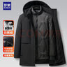 罗蒙白鹅绒多穿羽绒服男士冬季中长款连帽外套保暖休闲风衣爸爸装男装 实拍图