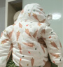 童泰秋冬1-24月婴儿衣服男女宝宝外出连帽夹棉连体衣TS04D638 白色 90 实拍图