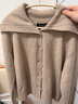 UR秋冬新款女装时尚简约气质高立领针织开衫UWM940018 浅卡其 L 实拍图