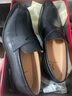 【发顺丰空运】上顿丹尼男鞋男士休闲乐福鞋头层牛皮鞋英伦大小码一脚蹬真皮懒人高档皮质商务轻便男鞋子 黑色 40 实拍图