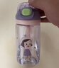 富光塔塔塑料儿童水杯tritan夏季吸管杯小学生大容量运动户外太空杯子 紫色小女孩 500ml 实拍图