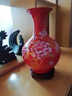 悦灵美 家居饰品摆件 景德镇陶瓷器中国红花瓶 中式客厅酒柜装饰品摆设 红牡丹赏瓶-配底座 实拍图
