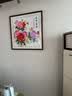 画中画花开富贵客厅装饰画纯手绘国画餐厅玄关茶室实木边框牡丹壁画挂画 花开富贵（方形）-s160 实木外框-62*62 实拍图