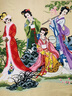 春天十字绣 十二金钗梦红楼琴棋书画客厅古风十字绣古典美女大幅手工自己绣 生态棉6249尺寸241*97cm 实拍图