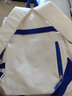 回力书包学生女新款初中生高中生大容量背包简约双肩包宽肩带书包轻便 白配蓝【升级款+冲天鸭挂件】 实拍图