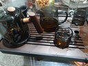 正扬玻璃功夫茶具套装家用整套耐热透明贴花办公泡茶壶茶杯木手柄高档 10头(正圆尊)烟把杯+道洗长胡黑 实拍图