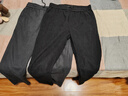 罗蒙（ROMON）灯芯绒休闲裤男2025秋冬新款保暖加绒男士松紧腰直筒长裤子男裤 黑色加绒 3XL （建议体重170-190斤） 实拍图