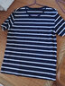 宾色条纹t恤男短袖棉修身圆领海魂衫半袖男体恤夏季潮流休闲打底 宝蓝色 3XL 【170-190斤】 实拍图