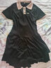 菲尼东爵辣妹撞色polo连衣裙女夏季小众设计感收腰显瘦衬衫裙蝴蝶结短裙子 黑色 粉色蝴蝶结 L 105-115斤 实拍图