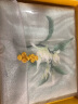 铄雅（shuoya）蜀绣桑蚕丝围巾手工刺绣真丝围巾中国特色礼品送老外出国留学礼物蜀绣伴手礼生日礼物礼品旗袍搭配围脖丝巾 浅绿白兰花（京东快递） 实拍图