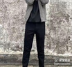 啄木鸟休闲裤男2026春夏季潮流百搭轻商务直筒裤宽松显瘦休闲长裤子男 6601黑色 31 建议120-145斤 实拍图
