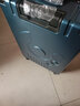 狄斯顿保罗（DISIDUNBAOLUO）铝框行李箱男女大容量硬壳密码箱学生旅行箱登机箱合金边框皮箱 冰蓝色【加厚耐磨铝框可坐人】 24英寸 -贴纸+防尘套 实拍图
