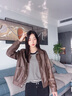 佰蓝娇加绒加厚皮衣外套女短款2025春秋冬季新款女装pu皮夹克机车服上衣 卡其色（春秋款） XL 实拍图