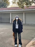 棉致加厚工装连帽棉服女新款宽松派克服棉衣外套女面包服羽棉袄绒服 X809藏蓝色【高品质80】 L 125-145斤 实拍图