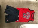 NIKE JORDAN 耐克AJ篮球服套装23号球衣夏季儿童篮球背心+短裤2件套 正黑色 120 /60 【建议身高110-116cm】 实拍图