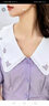 茵曼（INMAN）夏装新款圆领印花收腰插肩中袖中长连衣裙女【1812267】 淡紫色  L 实拍图