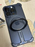 派凡【一粒骨架壳】适用苹果15promax手机壳iPhone15lpus金属无边框镂空散热磁吸异形支架壳超薄保护套 蓝色【镂空散热/四角气囊防摔/带磁吸支架】 iPhone 15 Pro 实拍图