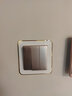 象珠开关保护套开关贴开关装饰框现代简约窄边轻奢高端亚克力开关贴开 白色金边单开(86*90) 边框2厘米 实拍图