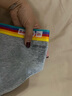 蕉内（Bananain）【周冬雨同款】301S女士三角棉内裤撞色腰带7A抗菌中腰无痕夏3件 【加弹款】彩虹腰-花灰色系 3条 S 实拍图