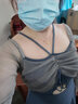 美乐菲（MEILEFEI）泳衣女2025年新款显瘦遮肚裙式连体韩国ins长袖保守学生温泉泳装 蓝色 XL (建议115-125斤) 实拍图