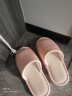 果洛菲（GUOLUOFEI）棉麻拖鞋女夏家居家用布艺亚麻室内情侣四季春秋地板 粉色 38-39 实拍图