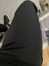 乔克杰夏季薄款男士装抗皱休闲潮垂感小脚易穿百搭显瘦宽松运动九分裤子 黑色+黑色 XL 实拍图