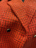 颜域西装领小香风外套女士2023新款冬季时尚气质复古红色短款上衣 红色 M/38 晒单实拍图