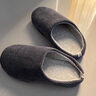 内泊NEIBO乳胶棉拖鞋男冬家居家用按摩抑菌防臭橡胶软底静音防滑女士 晨雾灰 41-42 大1码宽松 实拍图