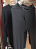 七匹狼保暖内衣 男 纯棉秋冬基础全棉内衣男士秋衣秋裤 套装 圆领黑色 L (170体重100-120斤) 实拍图