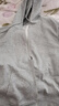真维斯（JEANSWEST）卫衣女春秋季新款外套女开衫连帽情侣男女装上衣服小个子休闲宽松 麻灰 纯色 L 实拍图